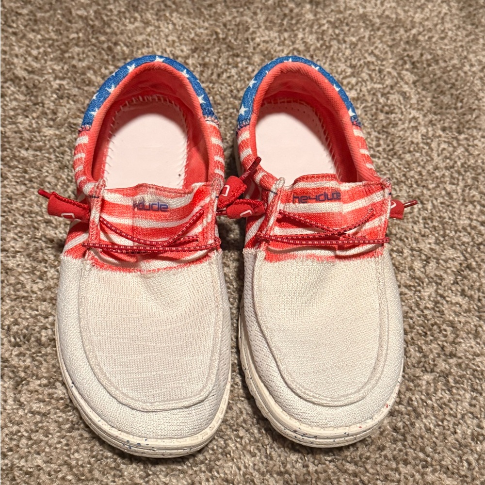 Hey Dude Women's Red, white and blue.